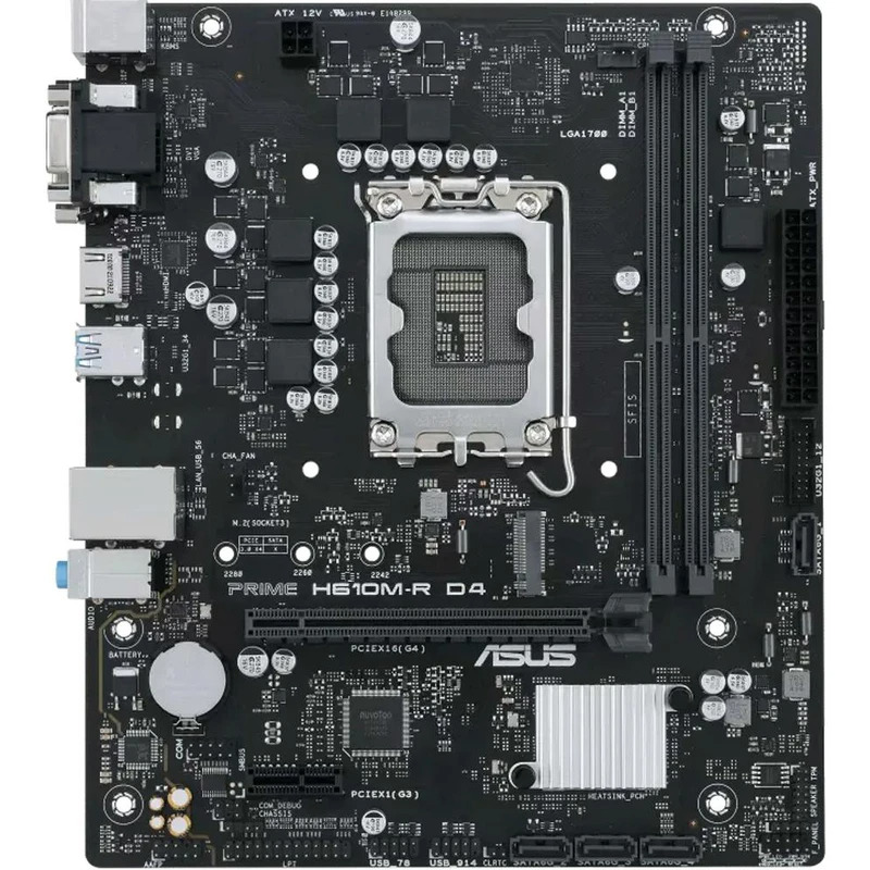 مادربرد ایسوس ASUS PRIME H610M-R D4-SI با چیپست H610 و پشتیبانی از پردازندههای نسل دوازدهم