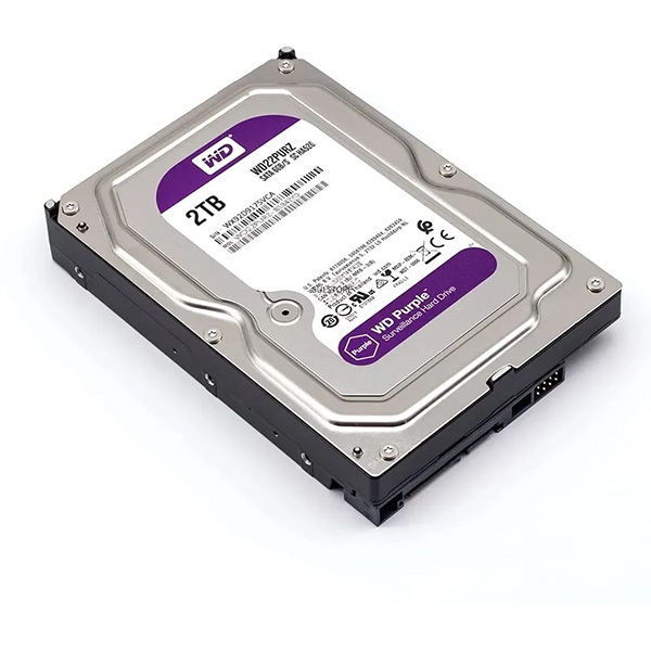 هارد اینترنال وسترن بنفش مدل WD Purple ظرفیت 2TB مناسب دوربین مداربسته